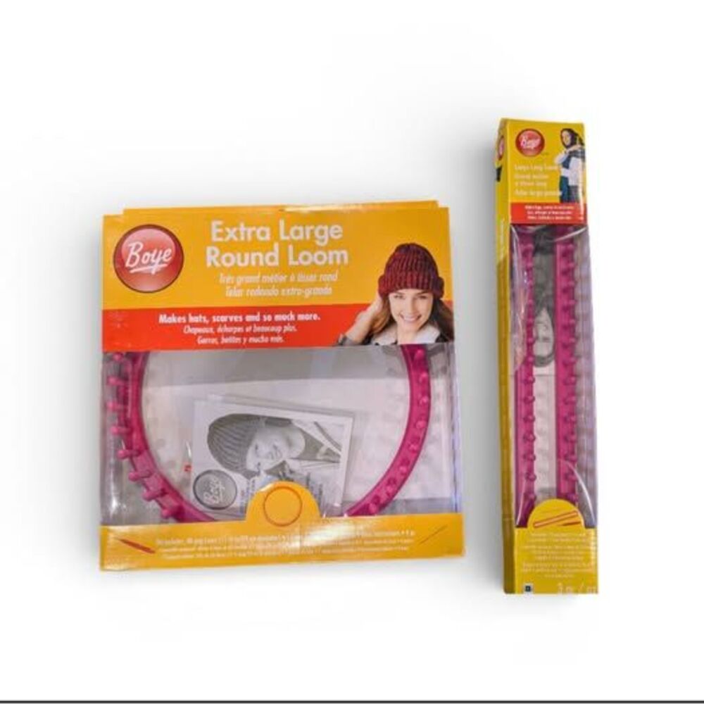 Boye Knitting Loom Set Round & Long Loom Bundle New